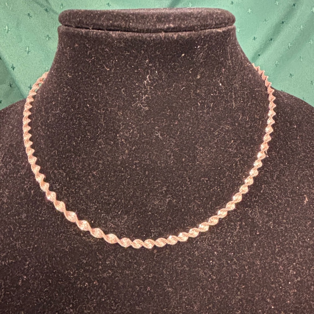 Silver Twisted 18” Rope Necklace - Women Jewelry